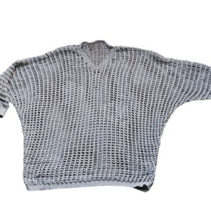 NEW Trendy Beige Open‑Knit Dolman Sweater XL Lightweight Layering Top 2026